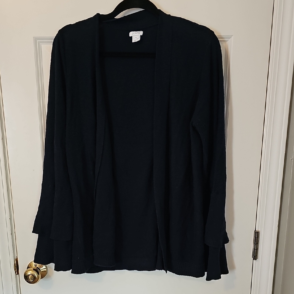 J. Crew Women's Black Open Cardigan